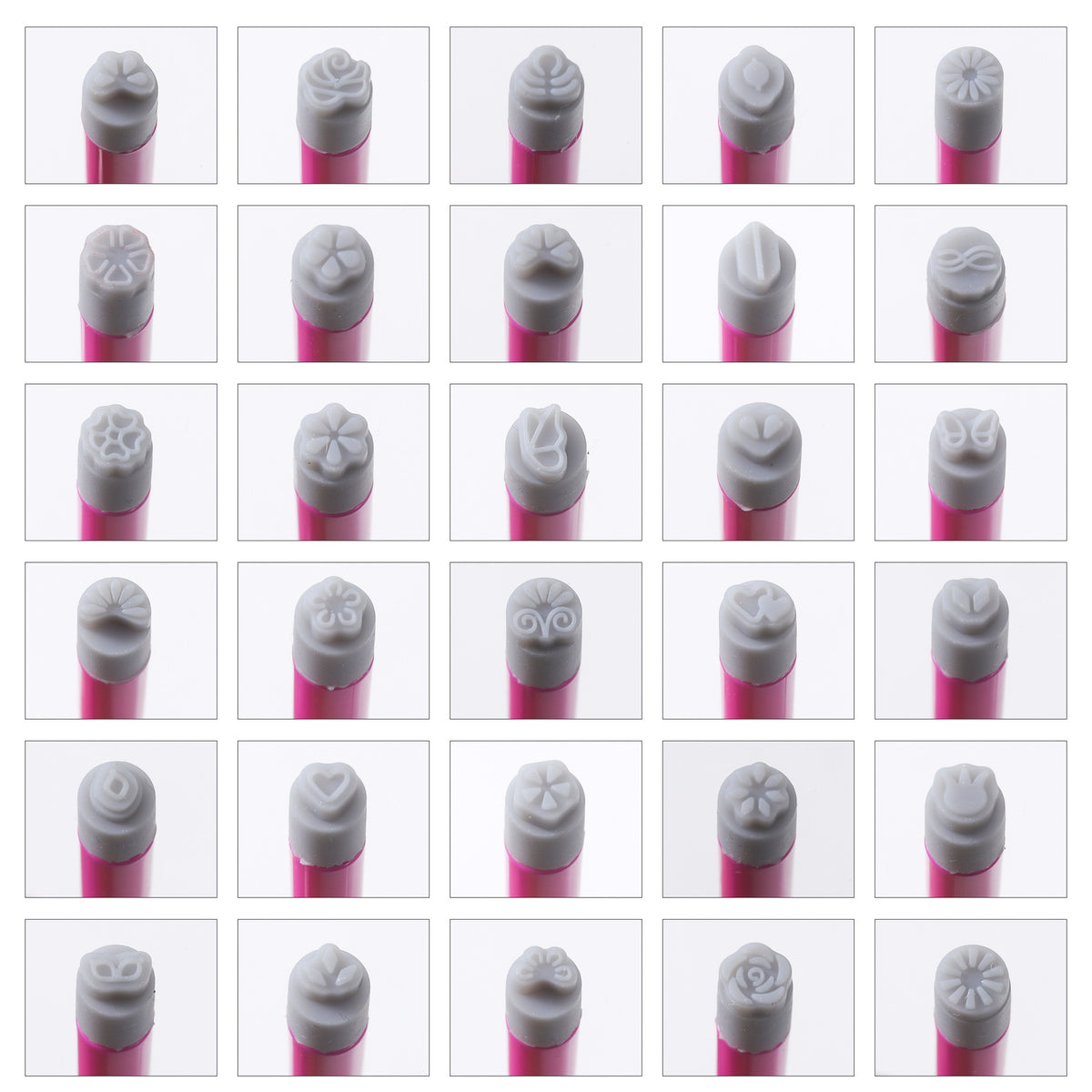 Silicone Head Nail Art Stamping Pen Butterfly Floral DIY Nail Stamp Transfer Tool